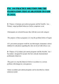 PNC 100 PRACTICE SOLUTION FOR THE EXAMINATION TEST GUARANTEED TO PASS IN 2026