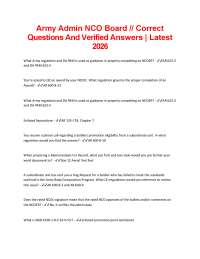Army NCO Board Questions and Answers 2026