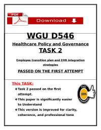 WGU D546 Task 2 Employee Transition & EHR Integration Study Guide 2026