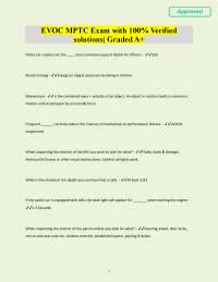 EVOC MPTC Exam Questions and Answers: 100% Verified Solutions