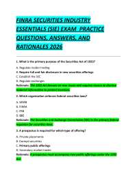 FINRA SIE Exam Practice Questions and Answers (2026)