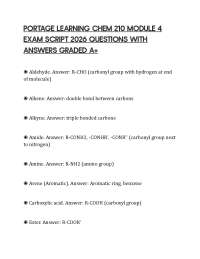 PORTAGE LEARNING CHEM 210 MODULE 4 EXAM SCRIPT 2026 QUESTIONS WITH ANSWERS GRADED A+