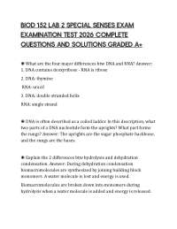 BIOD 152 LAB 2 SPECIAL SENSES EXAM EXAMINATION TEST 2026 COMPLETE QUESTIONS AND SOLUTIONS