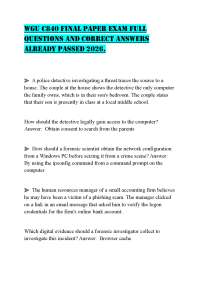 WGU C840 FINAL PAPER EXAM FULL QUESTIONS AND CORRECT ANSWERS ALREADY PASSED 2026
