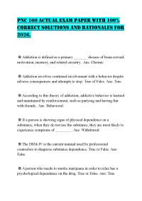 PNC 100 ACTUAL EXAM PAPER WITH 100% CORRECT SOLUTIONS AND RATIONALES FOR 2026.