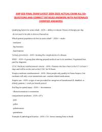 ANP 650 Final Exam Questions and Answers 2024-2025