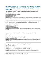 CASA Volunteer Exam 2025-2026: 100 Questions and Answers
