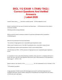 Biology Exam 1: Questions and Verified Answers (Latest 2026)
