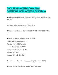 GACE MUSIC ACTUAL EXAM 2026 QUESTIONS WITH ANSWERS GRADED A+