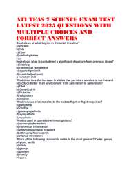 Science Exam: 2025 Practice Questions and Answers