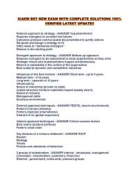 Strategic Management Key Concepts and Frameworks