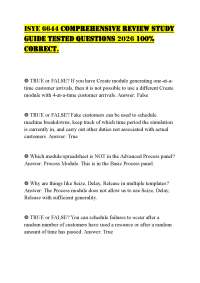 ISYE 6644 COMPREHENSIVE REVIEW STUDY GUIDE TESTED QUESTIONS 2026 100% CORRECT.