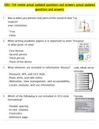 UNV-104 Exam Review: Updated Questions and Answers