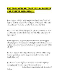 PHY 204 EXAMS SET 2026 FULL QUESTIONS AND ANSWERS GRADED A+.
