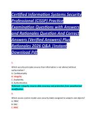 CISSP Practice Exam Questions and Answers 2026