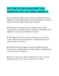 PHYS 1260 ACTUAL EXAM SCRIPT 2026 QUESTIONS WITH SOLUTIONS GRADED A+