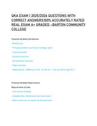 QKA EXAM 1 2025/2026 QUESTIONS WITH CORRECT ANSWERS100% ACCURATELY RATED REAL EXAM A+ GRAD
