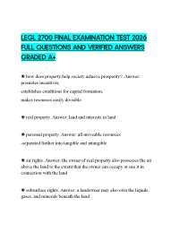 LEGL 2700 FINAL EXAMINATION TEST 2026 FULL QUESTIONS AND VERIFIED ANSWERS GRADED A+