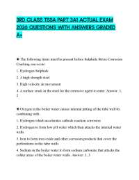 3RD CLASS TSSA PART 3A1 ACTUAL EXAM 2026 QUESTIONS WITH ANSWERS GRADED A+