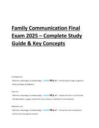 Family Communication Final Exam 2025 – Complete Study Guide & Key Concepts