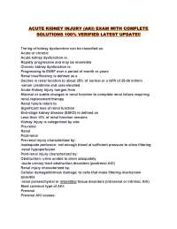 ACUTE KIDNEY INJURY (AKI) EXAM WITH COMPLETE SOLUTIONS 100% VERIFIED LATEST UPDATE!!