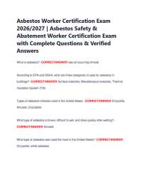 Asbestos Worker Certification Exam 2026/2027 | Asbestos Safety & Abatement Worker Certif
