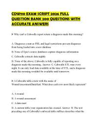 CDW110 EXAM SCRIPT 2026 FULL QUESTION BANK 200 QUESTIONS WITH ACCURATE ANSWERS