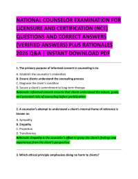 NCE Exam Questions and Answers: A Study Guide for Counselors