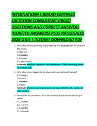 IBCLC Exam Questions and Answers 2026: Lactation Consultant Practice