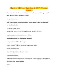 Hunter Education Exam: Questions and Answers for Test Preparation