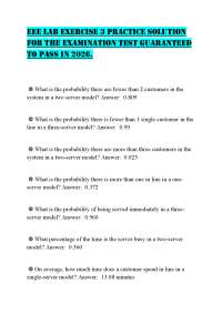 EEE LAB EXERCISE 3 PRACTICE SOLUTION FOR THE EXAMINATION TEST GUARANTEED TO PASS IN 2026