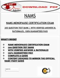 NAMS Menopause Certification Exam: 200 Question Test Bank