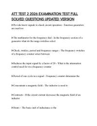 ATT TEST 2 2026 EXAMINATION TEST FULL SOLVED QUESTIONS UPDATED VERSION