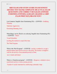 RBT Exam Prep: Questions and Answers for 2025/2026