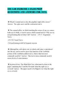 EEE LAB EXERCISE 3 EXAM PREP QUESTIONS AND ANSWERS FOR 2026.
