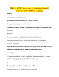 MDCA 1321 Final Exam Review: Questions and Answers
