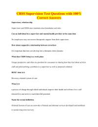 CRSS Supervision Test Questions and Answers: A Study Guide