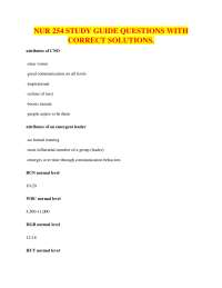 Nursing Study Guide: Key Concepts and Practice Questions