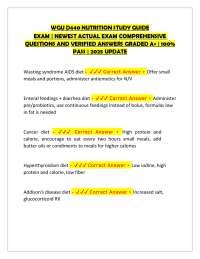 Nutrition Study Guide: Exam Questions and Answers