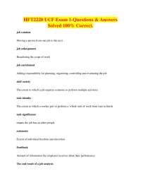 HFT2220 UCF Exam 1: Human Resources Questions and Answers