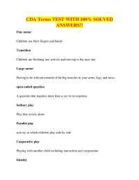 CDA Terms and Definitions: A Comprehensive Study Guide