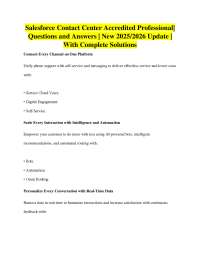 Salesforce Contact Center Accredited Professional: Q&A 2025/2026