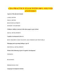 CDA Practice Exam: Questions and Answers for Child Development Associate Certification
