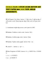 CS 6515 EXAM 2 STUDY GUIDE REVIEW SET TEST PAPER Q&A 2026 VIEW AHEAD ASSESSMENT.
