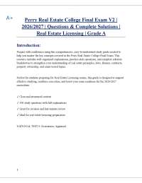 Real Estate Economics Exam Questions and Solutions