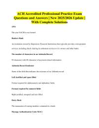 ACH Accredited Professional Practice Exam: Q&A 2025/2026
