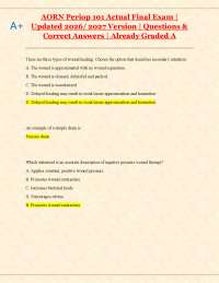 AORN Periop 101 Final Exam Questions and Answers
