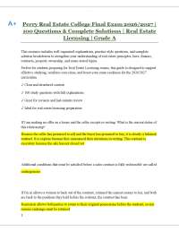 Real Estate Licensing Exam Questions and Solutions 2026/2027