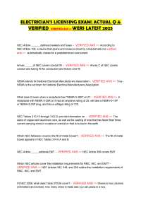 Electrician's Licensing Exam Questions and Answers 2025