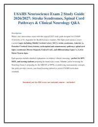 USAHS Neuroscience Exam 2 Study Guide: Stroke Syndromes, Spinal Cord & Clinical Neurology 